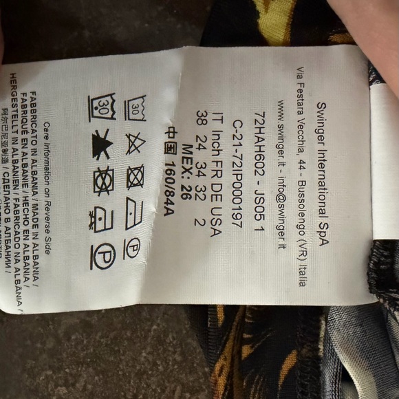 Versace Jeans Couture Black Tee with Gold Baroque Motif - Picture 3 of 3